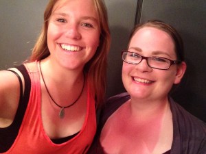 Bibi and I marveling at our epic sunburns.